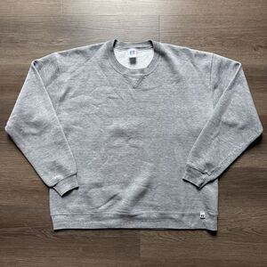 VTG 80s Russell Athletic Sweatshirt Adult XL Gray Tri-Blend Crewneck Blank USA